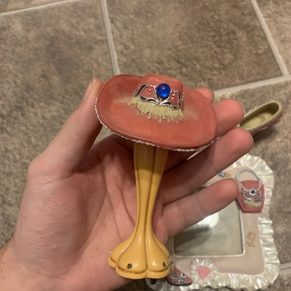 K’s Collection Western Cowgirl Art Deco LOT 4pcs Heel, Hat, Purse, Picture Frame - Picture 3 of 12